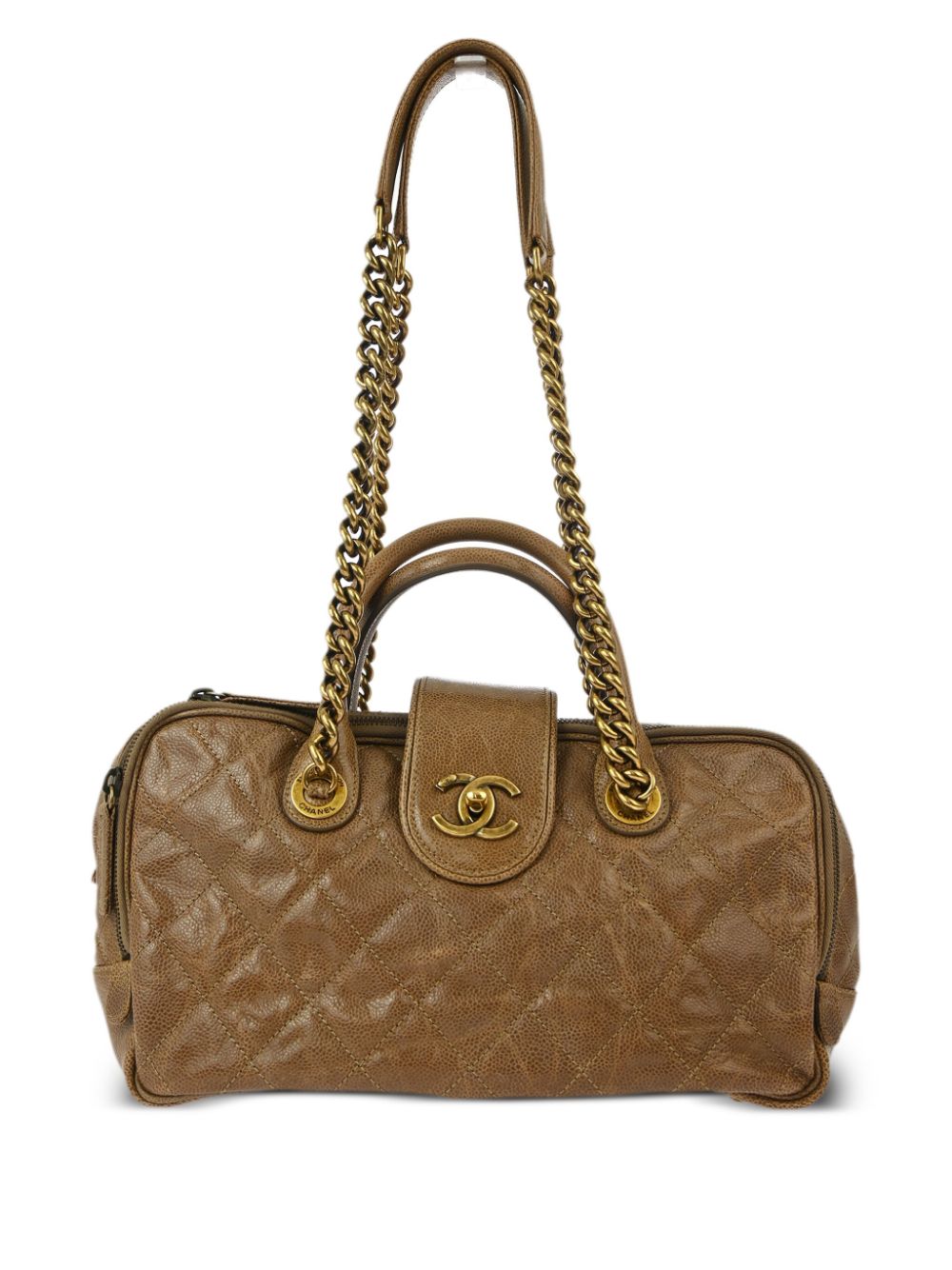 CHANEL Pre-Owned 2012 CC turn-lock two-way handbag - Brown von CHANEL Pre-Owned