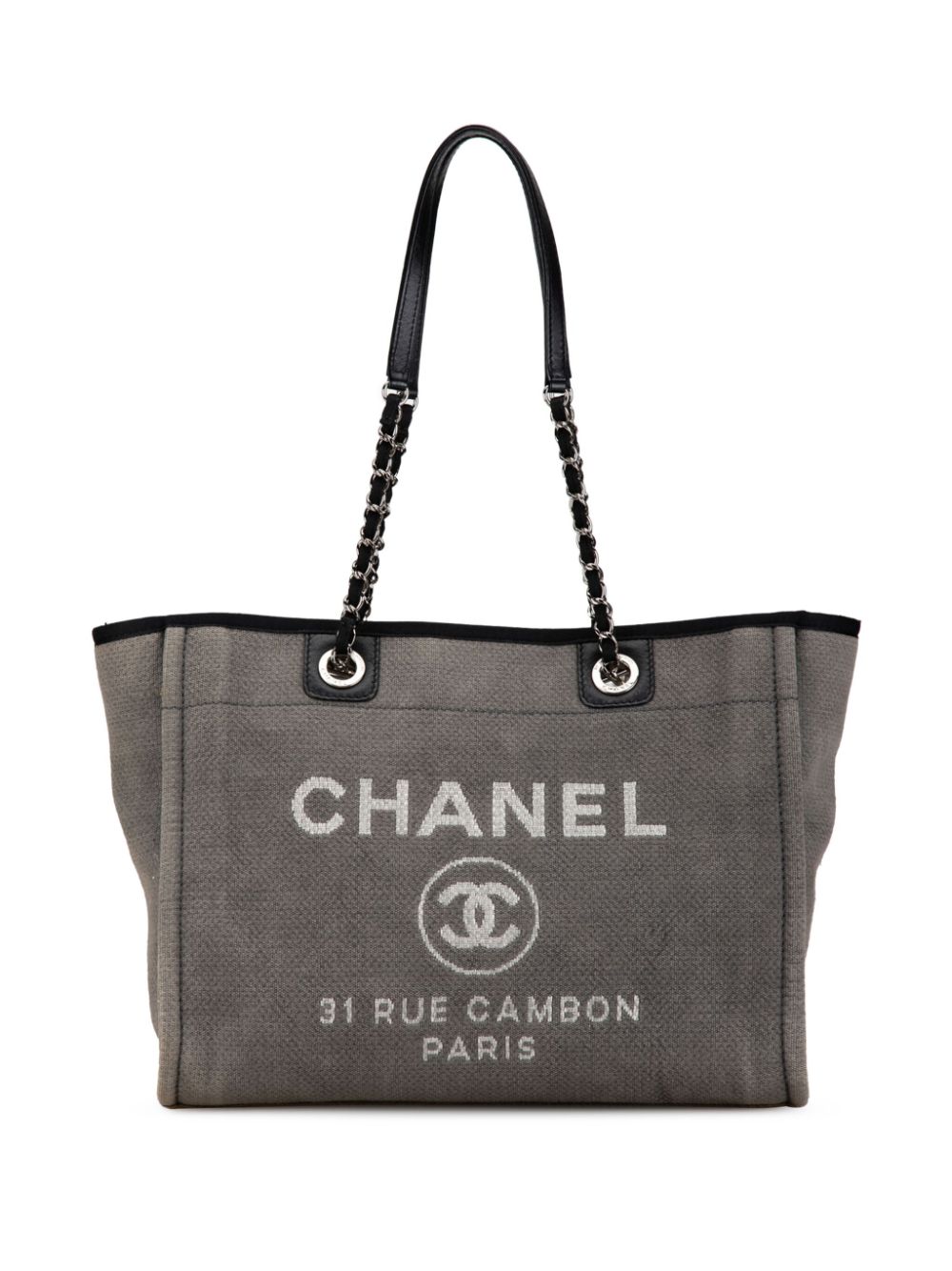 CHANEL Pre-Owned 2012 Small Canvas Deauville tote bag - Grey von CHANEL Pre-Owned