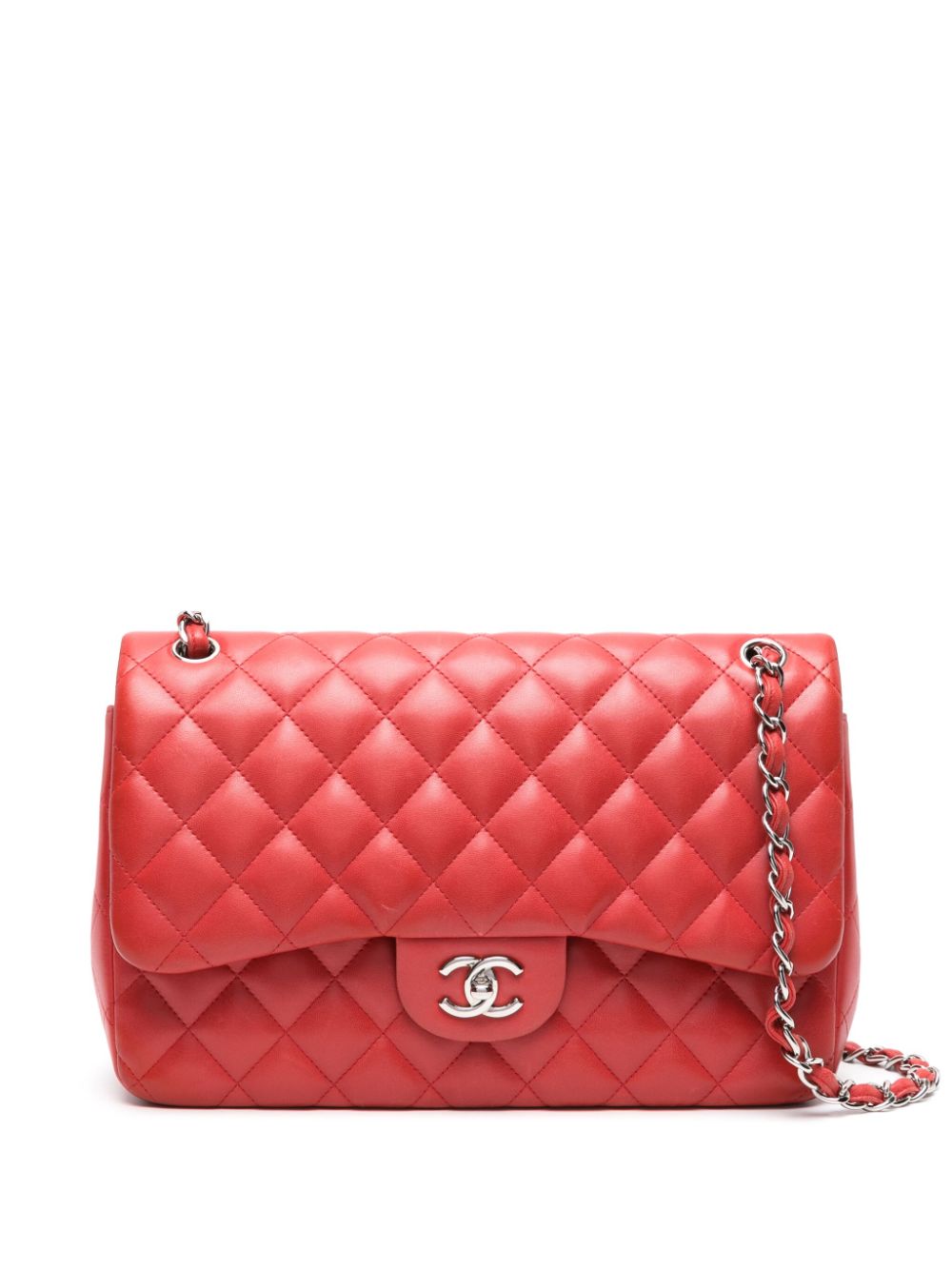 CHANEL Pre-Owned 2013-2014 Double Flap jumbo shoulder bag - Red von CHANEL Pre-Owned