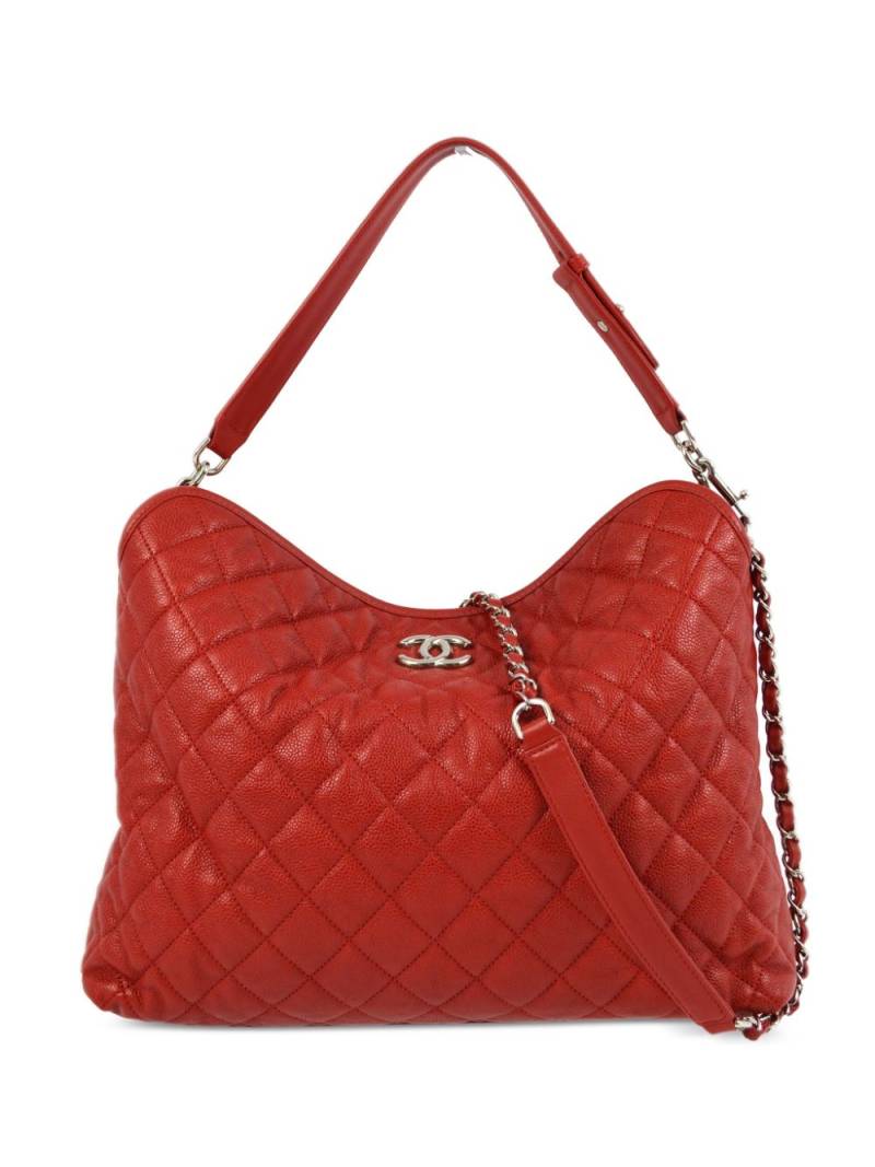 CHANEL Pre-Owned 2013 diamond-quilted two-way bag - Red von CHANEL Pre-Owned