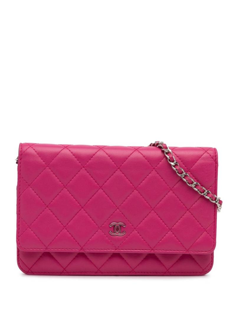 CHANEL Pre-Owned 2014-2015 Classic Lambskin Wallet on Chain crossbody bag - Pink von CHANEL Pre-Owned