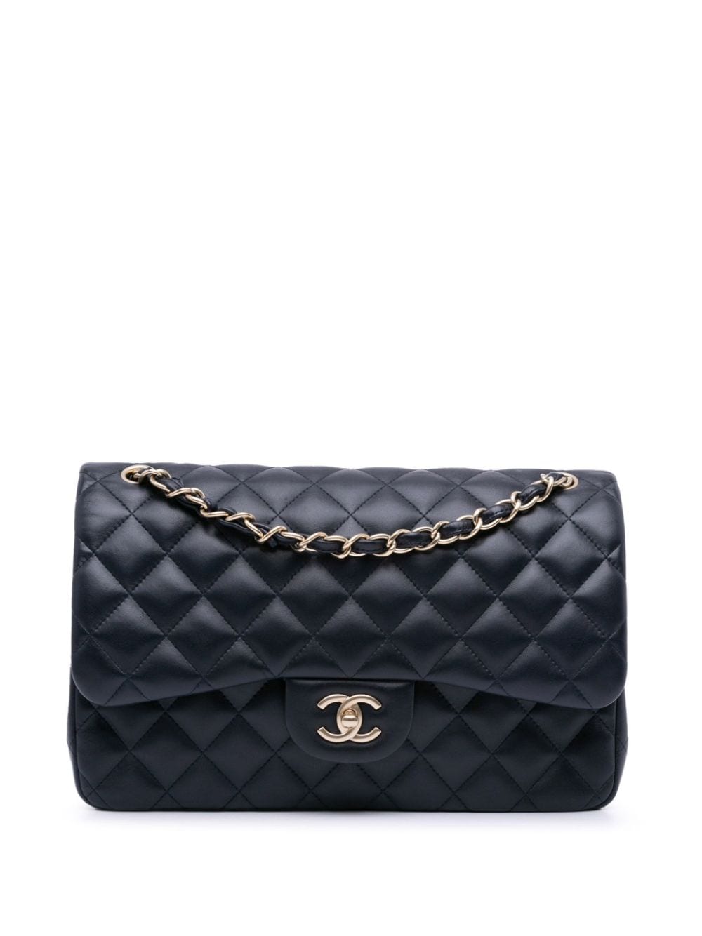 CHANEL Pre-Owned 2014-2015 Jumbo Classic Lambskin Double Flap shoulder bag - Blue von CHANEL Pre-Owned