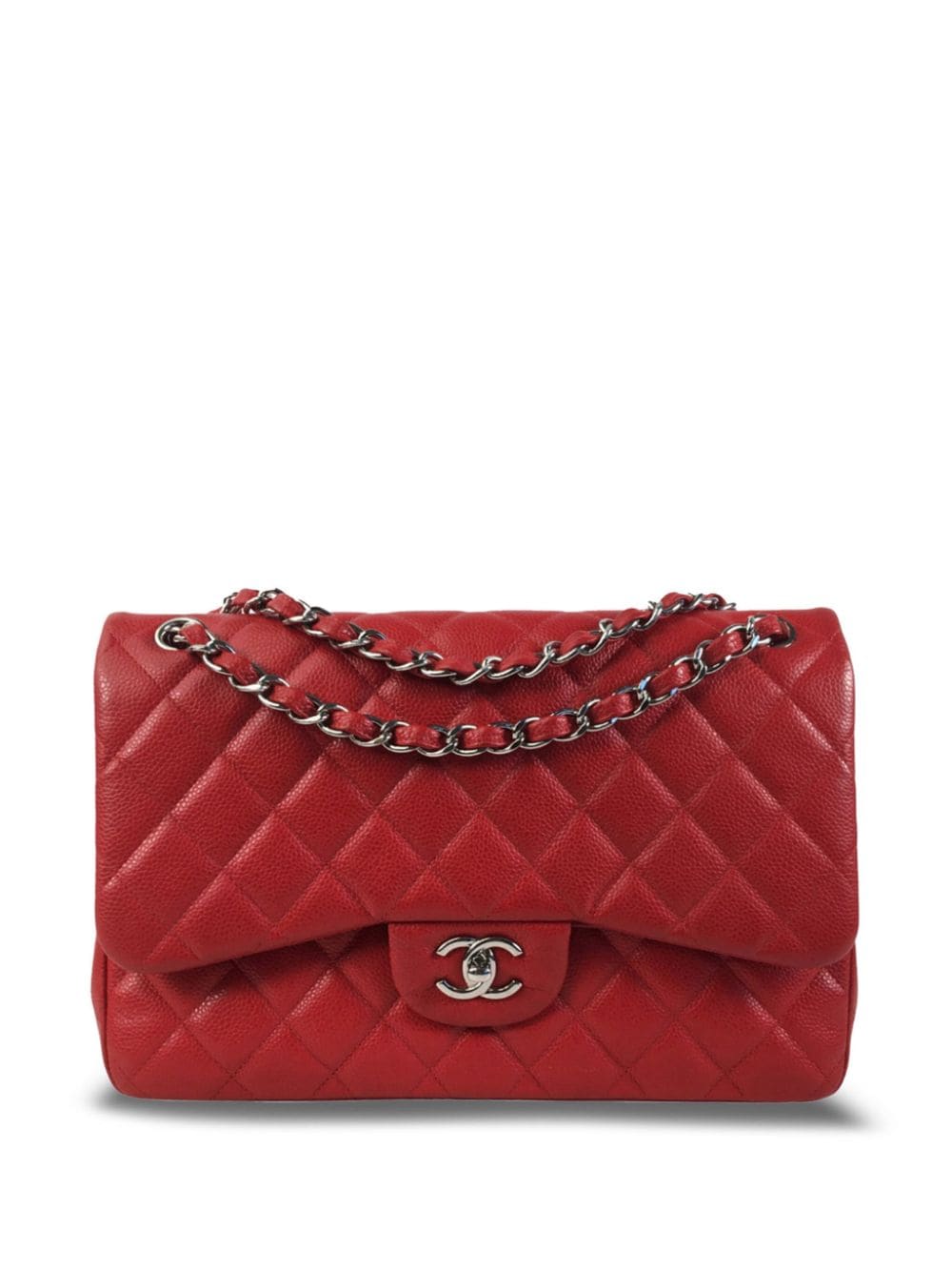 CHANEL Pre-Owned 2014 Jumbo Classic Caviar Double Flap shoulder bag - Red von CHANEL Pre-Owned