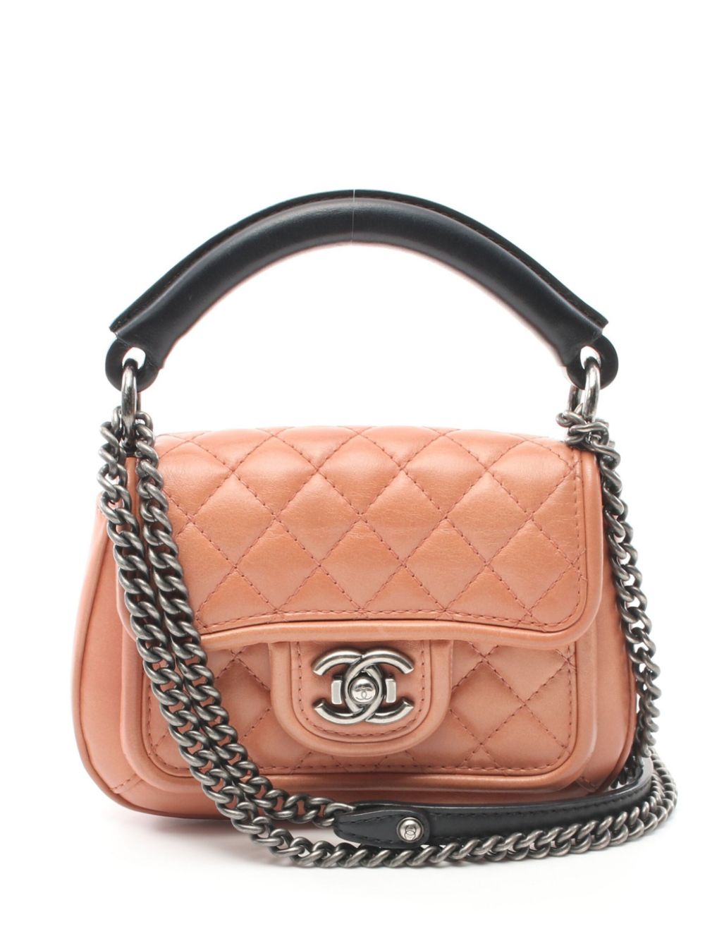 CHANEL Pre-Owned 2015-2016 Prestige Flap two-way bag - Orange von CHANEL Pre-Owned