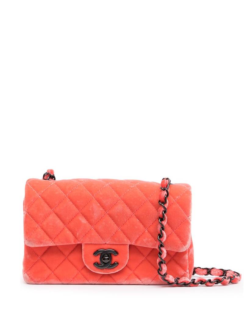 CHANEL Pre-Owned 2015 velvet Classic Flap shoulder bag - Pink von CHANEL Pre-Owned