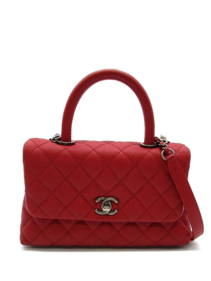 CHANEL Pre-Owned 2016-2017 CC diamond-quilted two-way bag - Red von CHANEL Pre-Owned