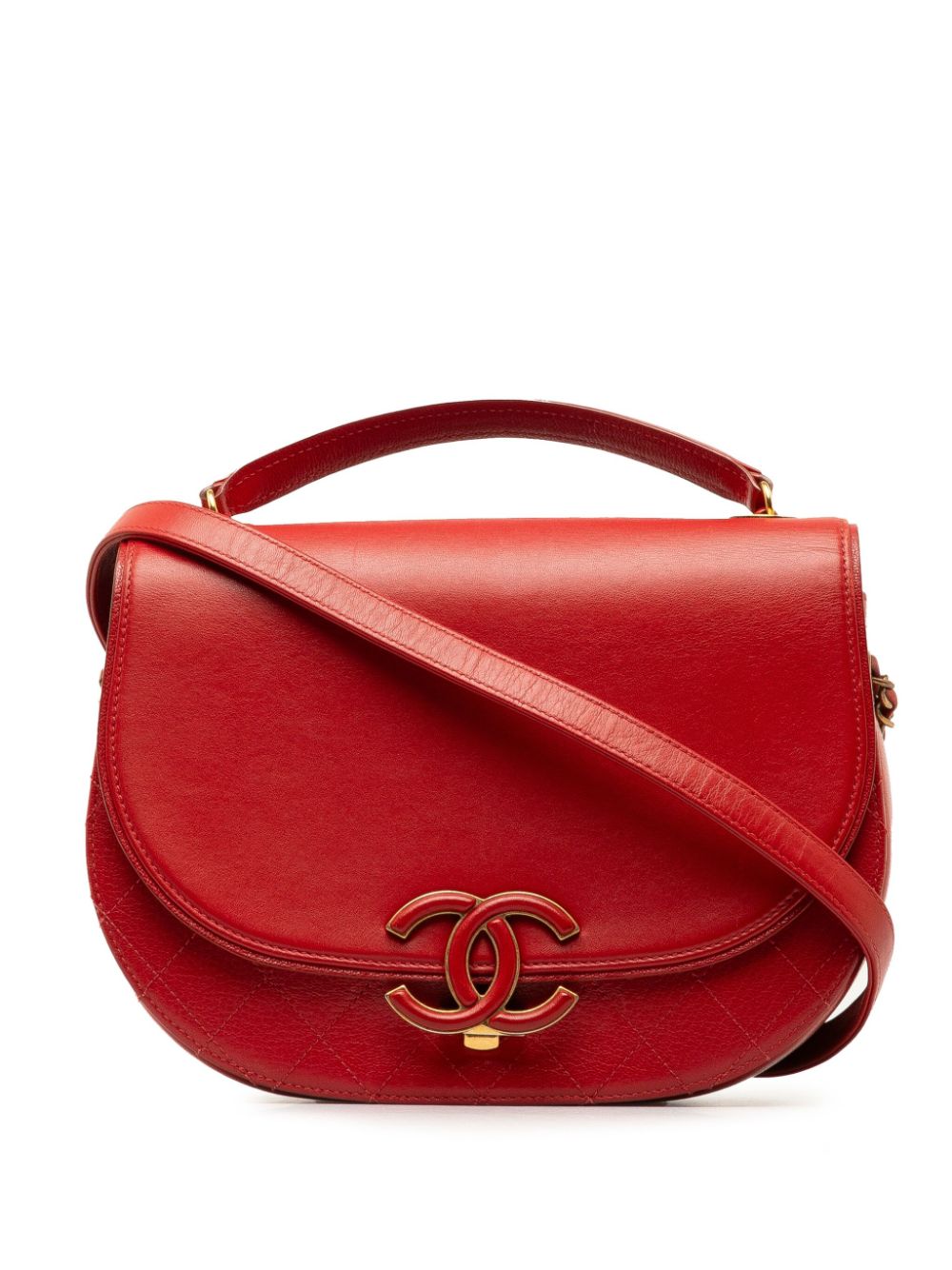 CHANEL Pre-Owned 2016-2017 Medium Calfskin Coco Curve Flap satchel - Red von CHANEL Pre-Owned