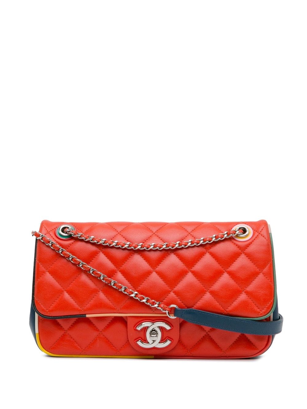 CHANEL Pre-Owned 2016-2017 Medium Quilted Lambskin Paris-Cuba Color Flap crossbody bag - Red von CHANEL Pre-Owned