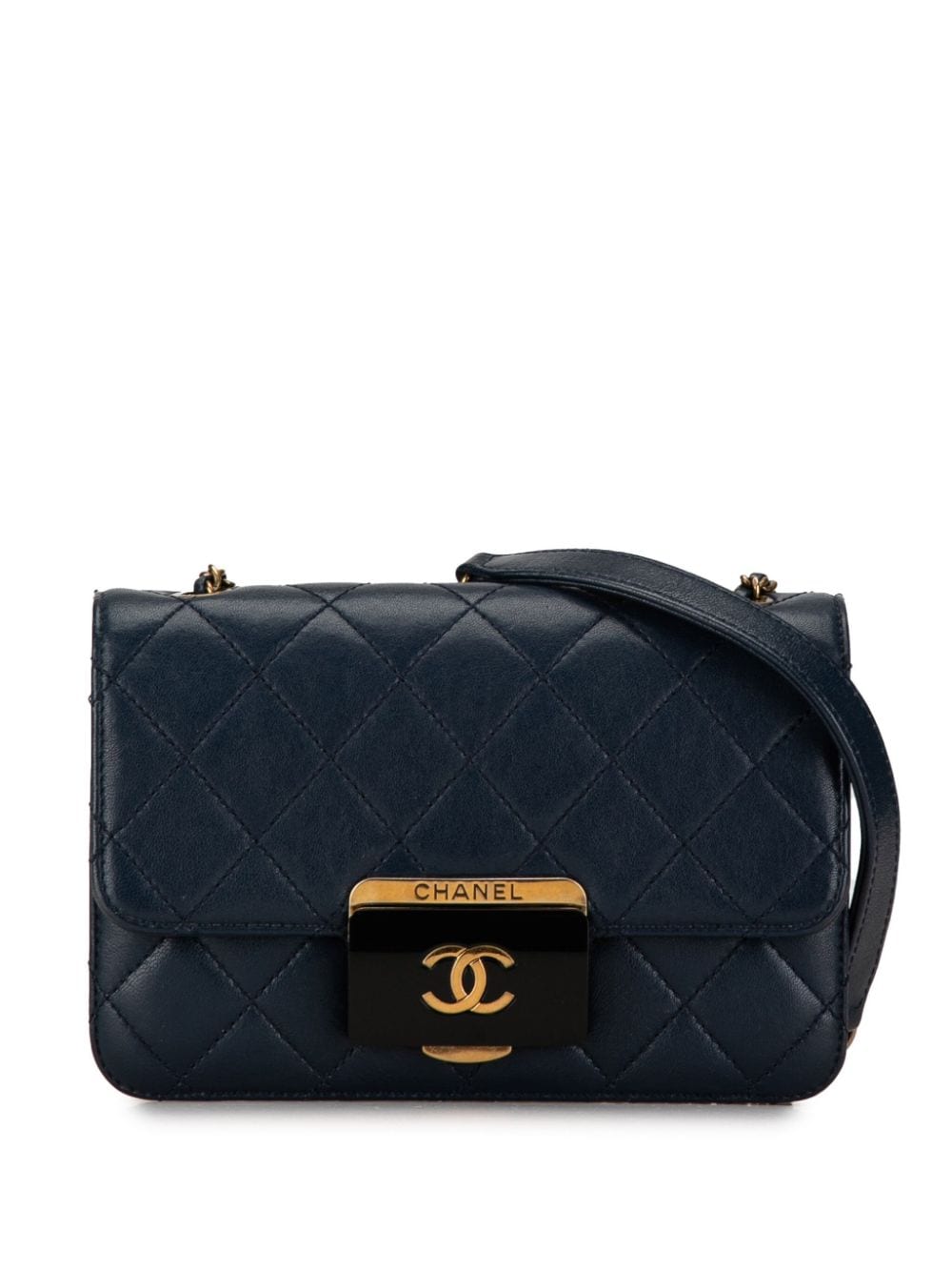 CHANEL Pre-Owned 2016-2017 Mini Lambskin Beauty Lock Flap shoulder bag - Blue von CHANEL Pre-Owned