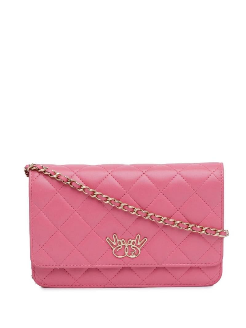 CHANEL Pre-Owned 2016-2017 Quilted Lambskin Emoticon Wallet On Chain crossbody bag - Pink von CHANEL Pre-Owned