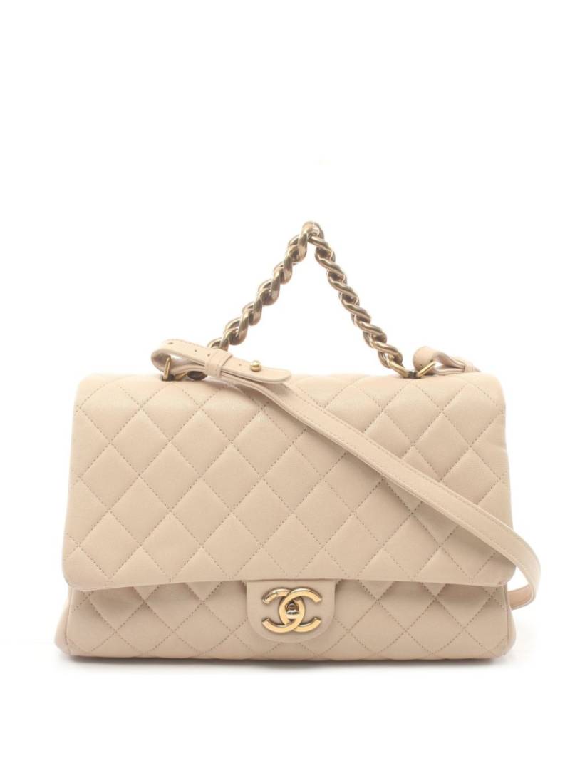 CHANEL Pre-Owned 2016-2017 diamond-quilting two-way bag - Neutrals von CHANEL Pre-Owned