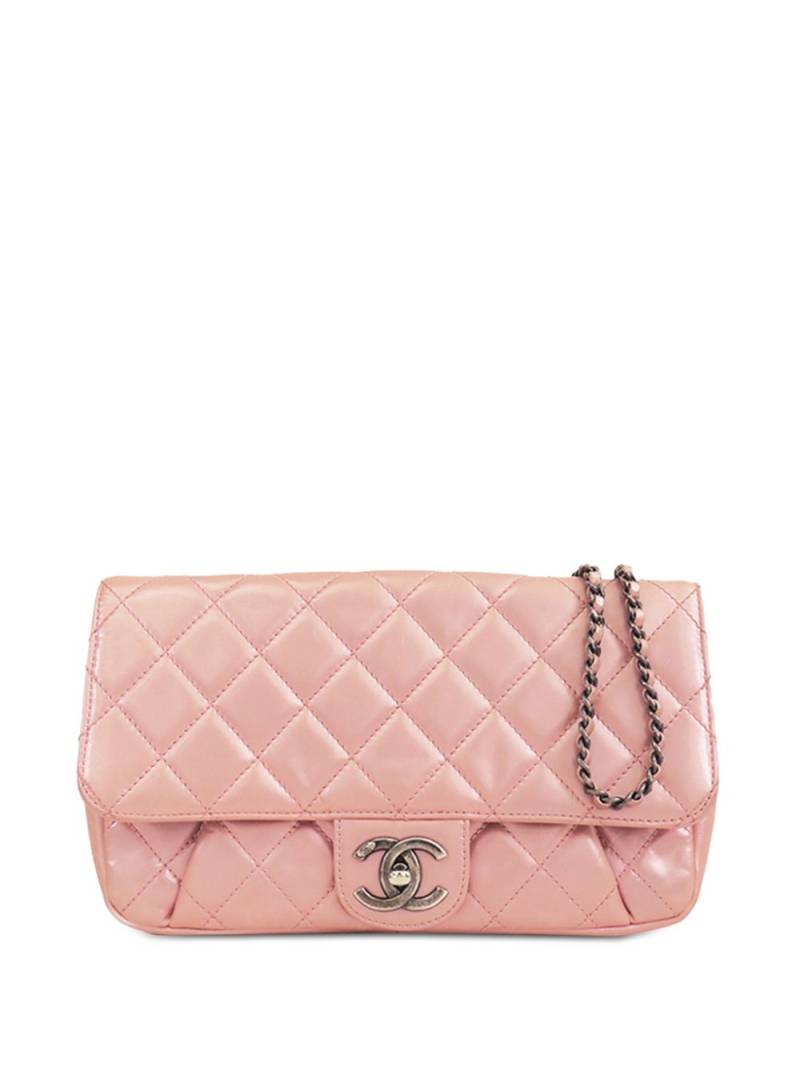 CHANEL Pre-Owned 2016 Medium Quilted Calfskin Coco Pleats Chain Flap crossbody bag - Pink von CHANEL Pre-Owned