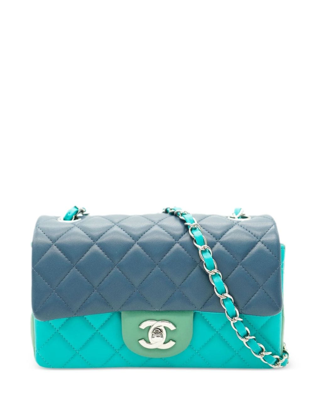 CHANEL Pre-Owned 2017 mini Tricolor Flap shoulder bag - Blue von CHANEL Pre-Owned