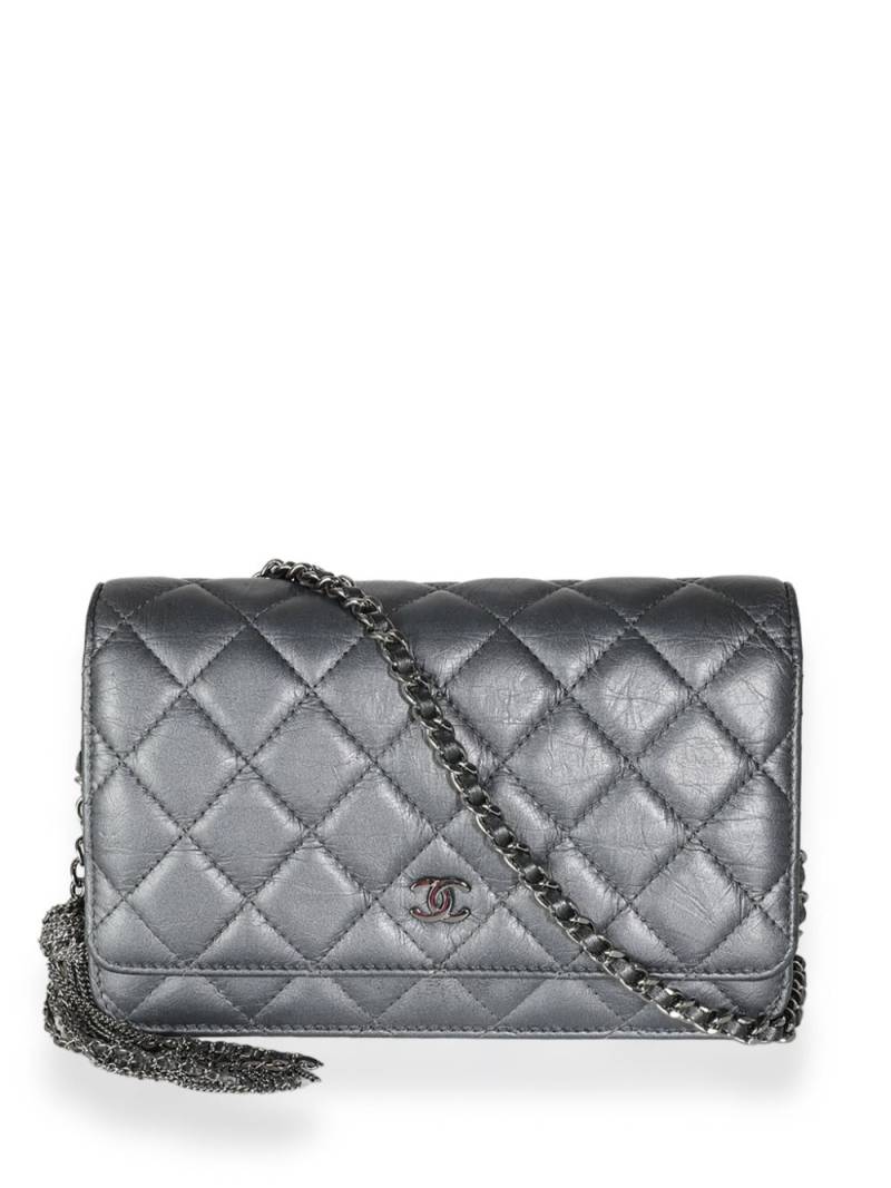 CHANEL Pre-Owned 2018-2019 Wallet-on-chain - Grey von CHANEL Pre-Owned