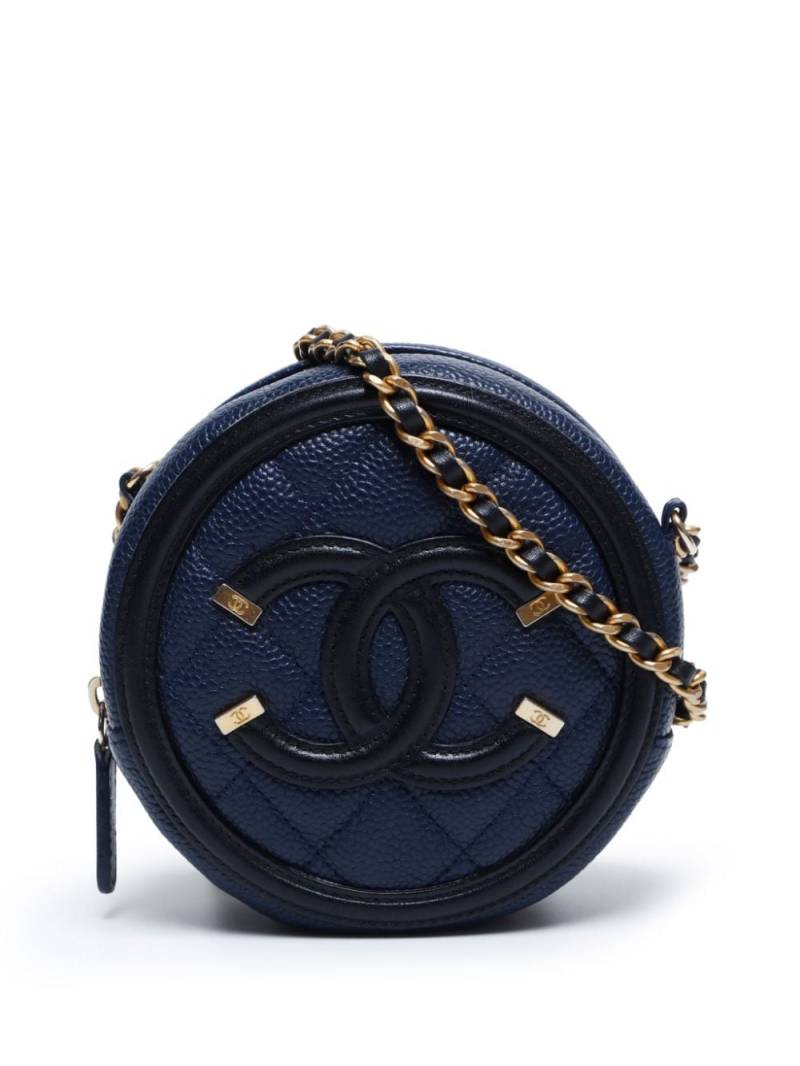 CHANEL Pre-Owned 2018-2019 mini Filigree shoulder bag - Blue von CHANEL Pre-Owned