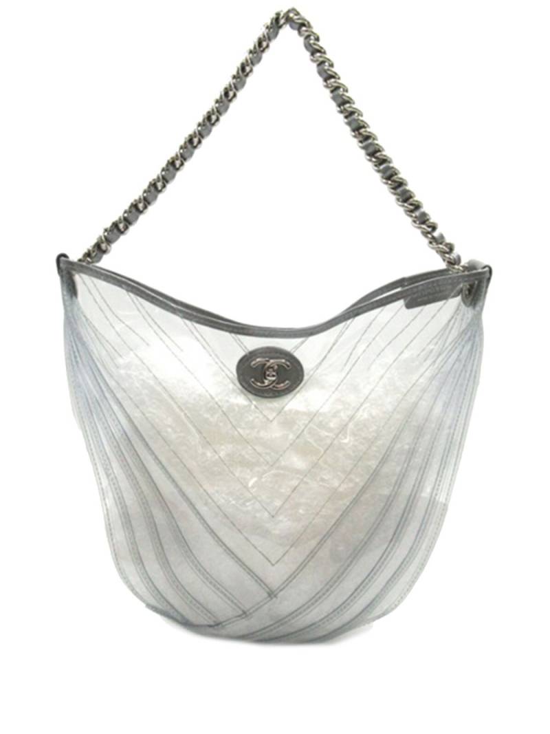 CHANEL Pre-Owned 2018 CC PVC Droplet hobo bag - Grey von CHANEL Pre-Owned