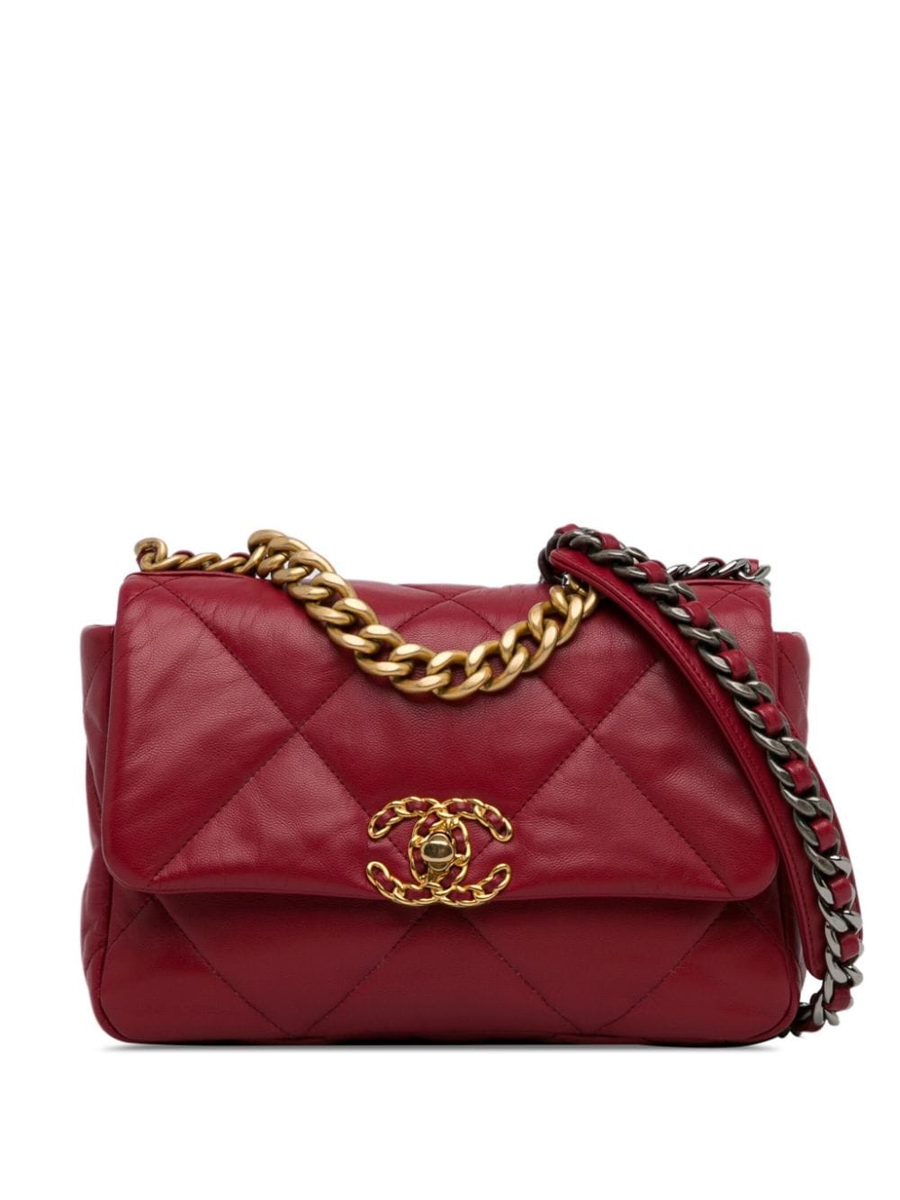 CHANEL Pre-Owned 2019 Medium Lambskin 19 Flap satchel - Red von CHANEL Pre-Owned