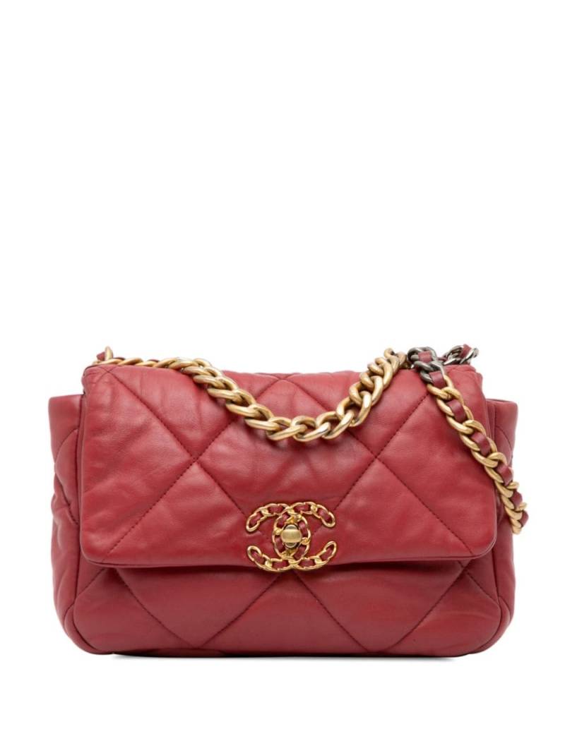 CHANEL Pre-Owned 2019 Medium Lambskin 19 Flap satchel - Red von CHANEL Pre-Owned