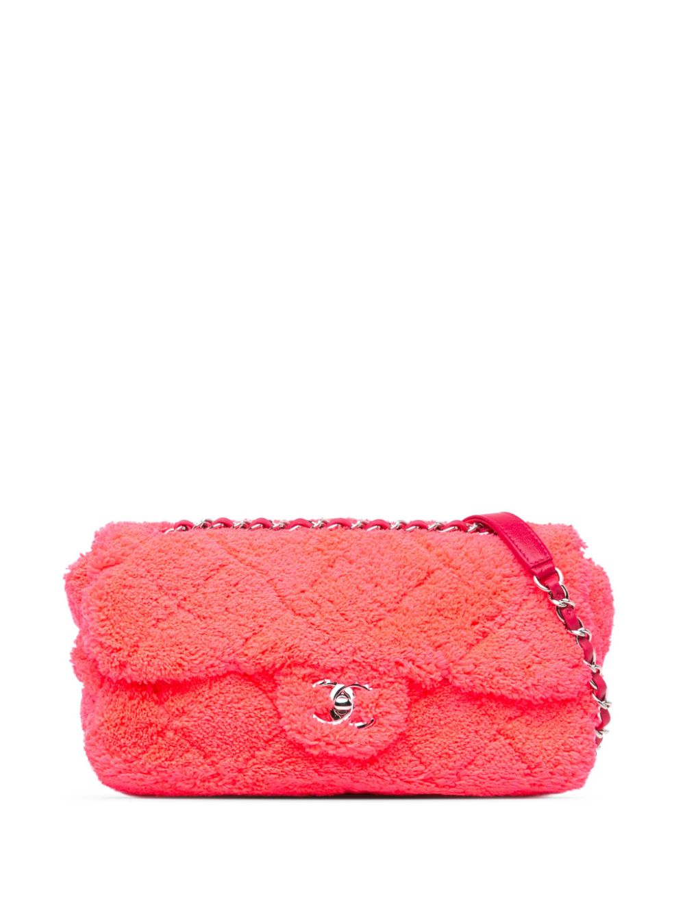 CHANEL Pre-Owned 2019 Medium Quilted Terry Cloth Coco Beach Flap shoulder bag - Pink von CHANEL Pre-Owned