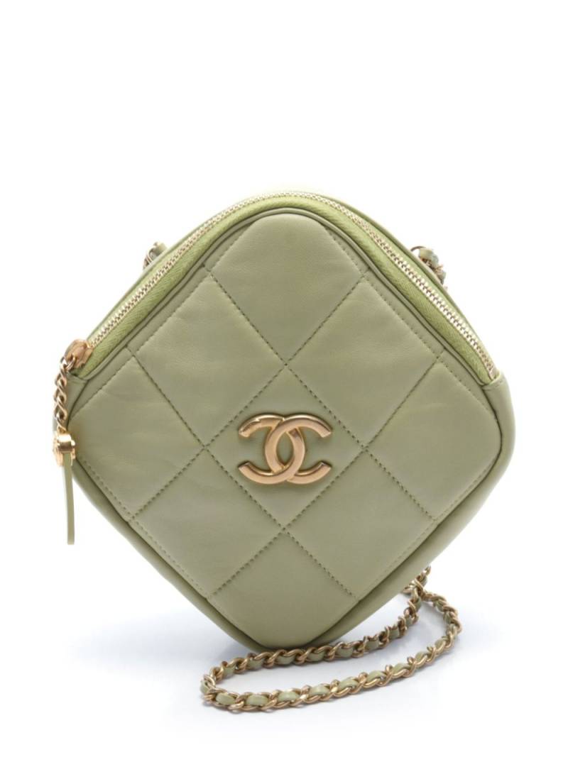 CHANEL Pre-Owned 2020-2021 CC diamond-quilted shoulder bag - Green von CHANEL Pre-Owned