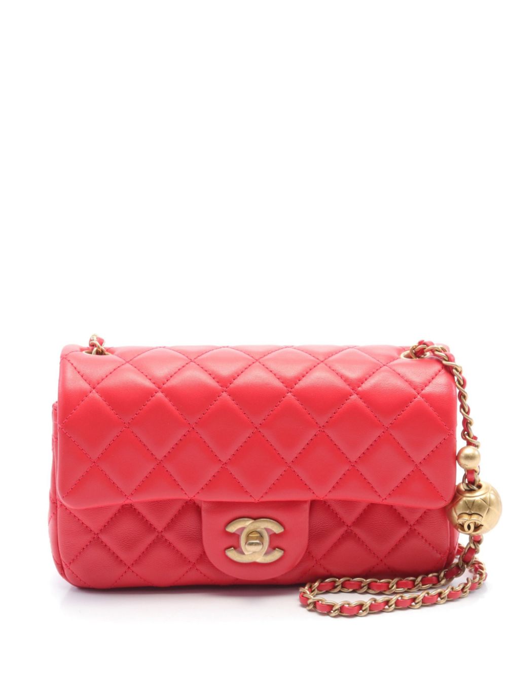 CHANEL Pre-Owned 2020-2021 mini Classic Flap shoulder bag - Red von CHANEL Pre-Owned