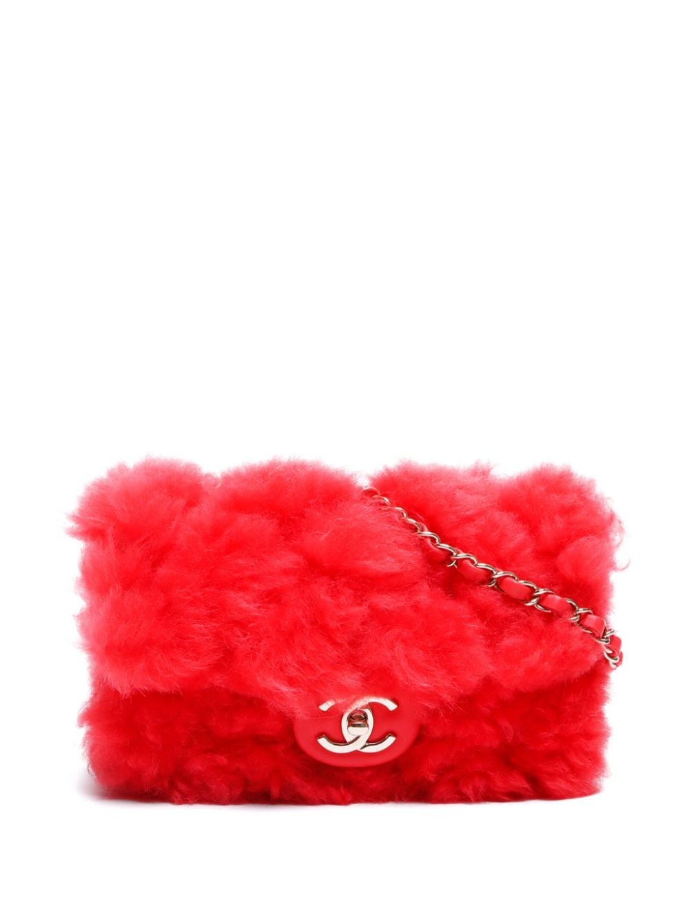 CHANEL Pre-Owned 2020 CC faux-fur shoulder bag - Red von CHANEL Pre-Owned