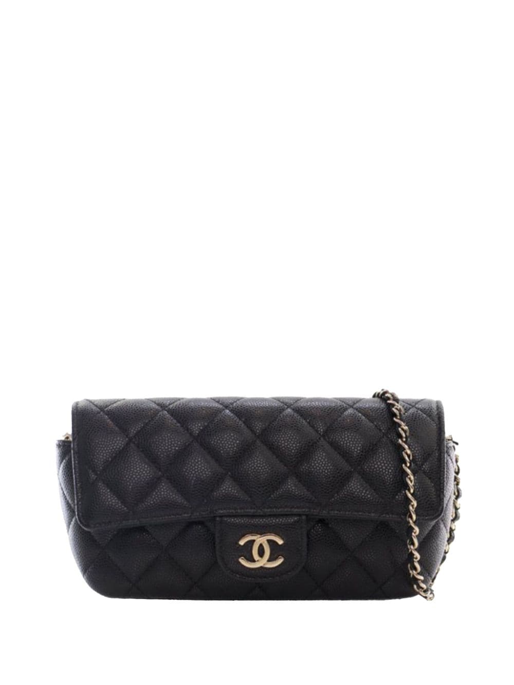 CHANEL Pre-Owned 2020 Caviar Sunglasses Case on Chain crossbody bag - Black von CHANEL Pre-Owned