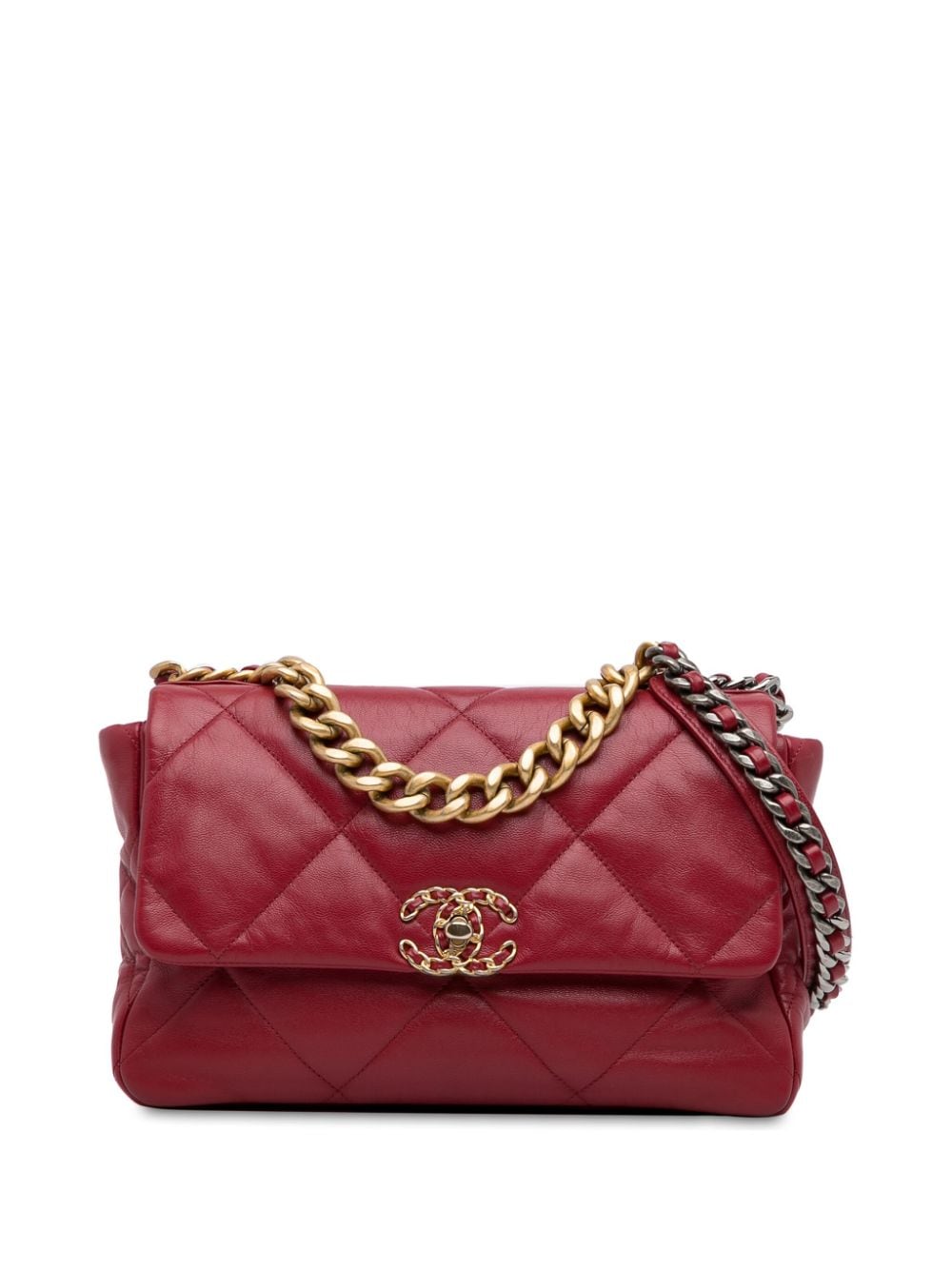 CHANEL Pre-Owned 2020 Large Lambskin 19 Flap satchel - Red von CHANEL Pre-Owned