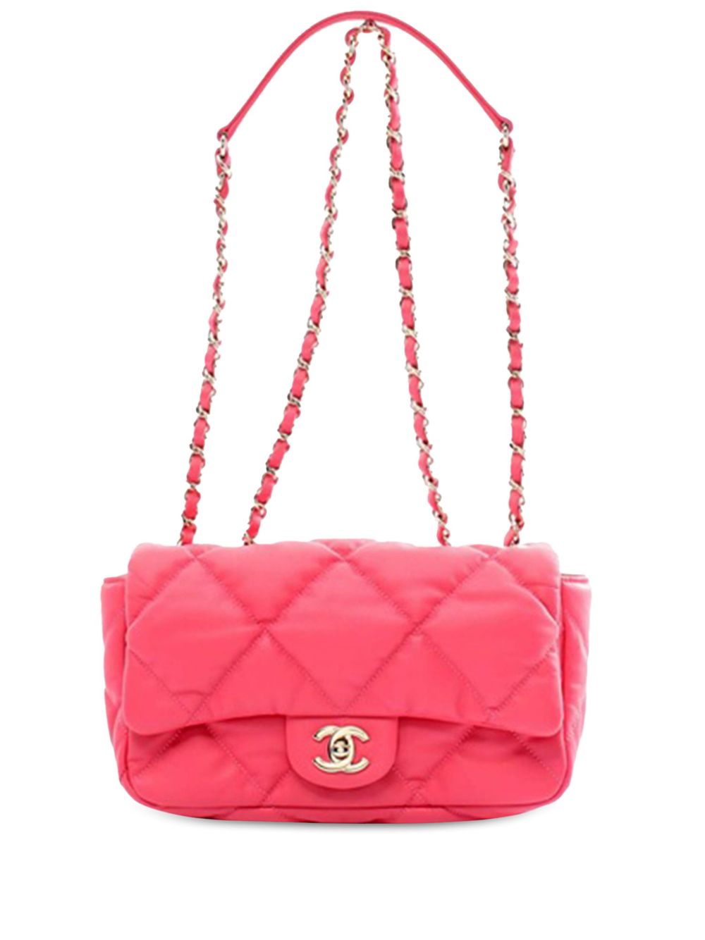 CHANEL Pre-Owned 2020 Medium Quilted Calfskin Bubbly Flap crossbody bag - Pink von CHANEL Pre-Owned