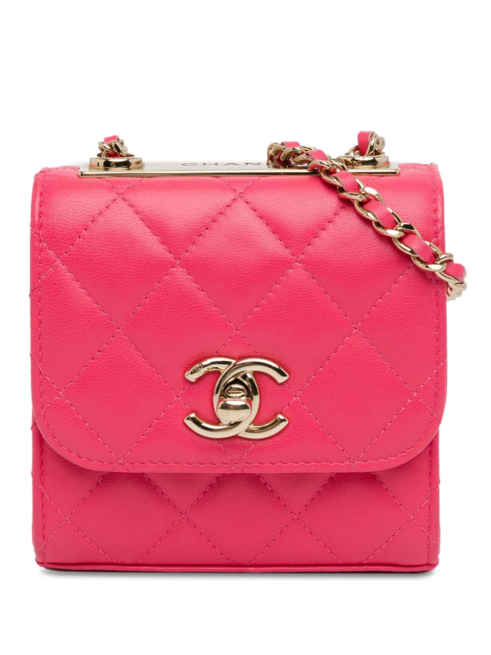 CHANEL Pre-Owned 2020 Mini Lambskin Trendy CC Clutch With Chain crossbody bag - Pink von CHANEL Pre-Owned