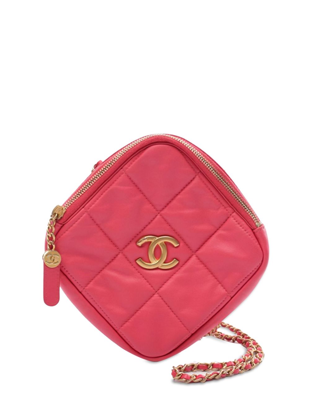 CHANEL Pre-Owned 2020 Quilted Lambskin Diamond crossbody bag - Pink von CHANEL Pre-Owned