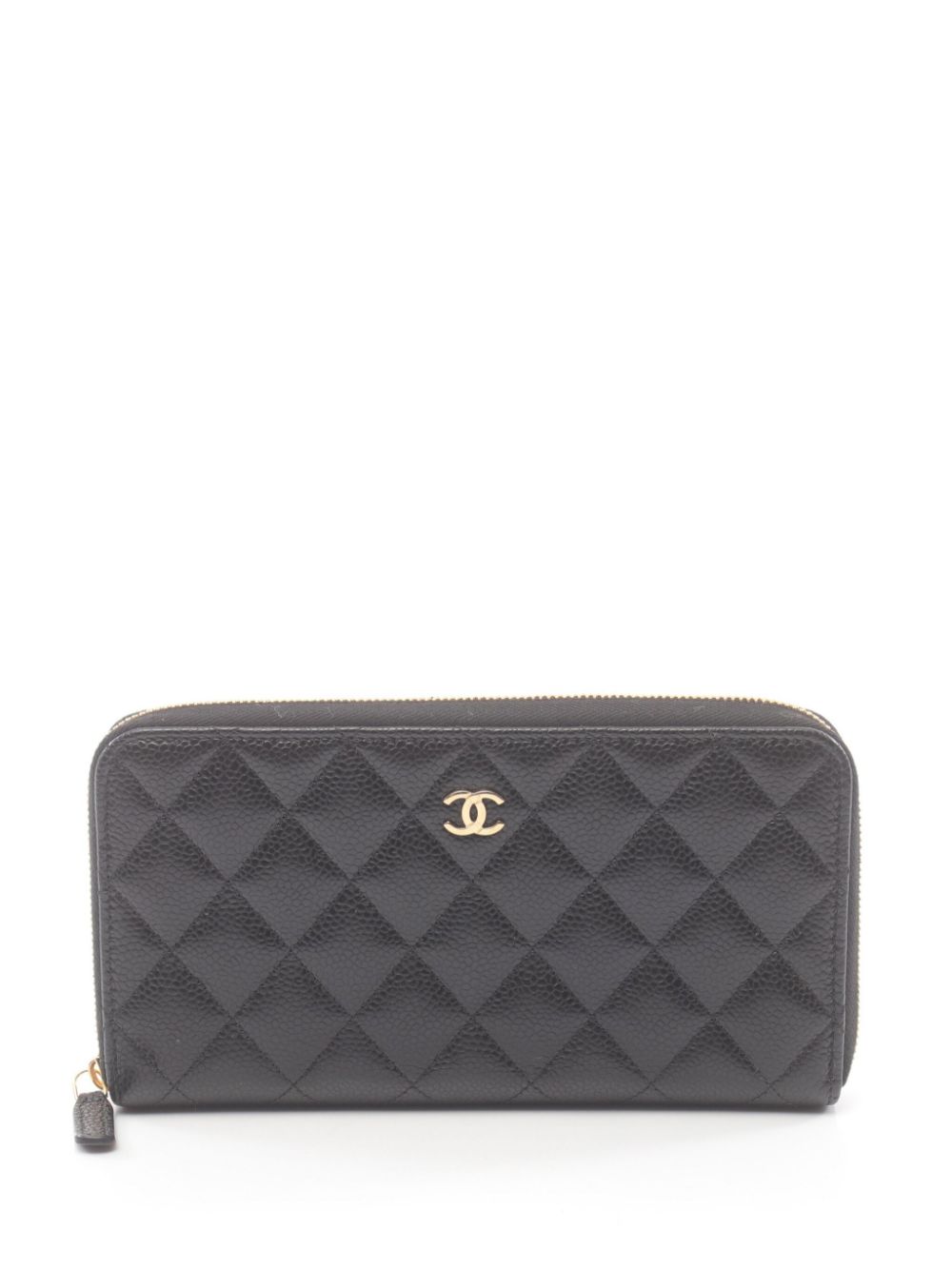 CHANEL Pre-Owned 2020 matelasse long zipper wallet - Black von CHANEL Pre-Owned