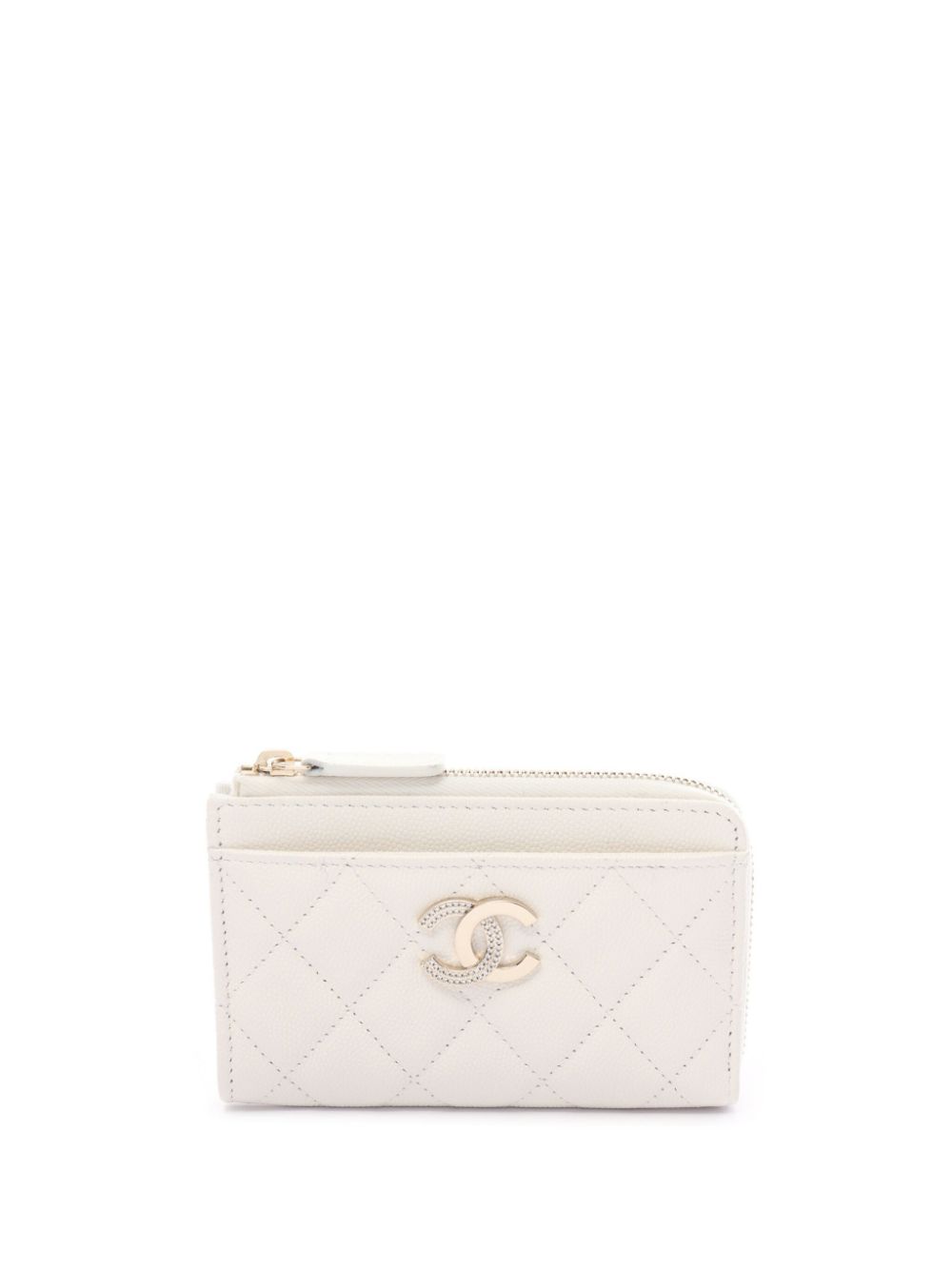 CHANEL Pre-Owned 2020s CC diamond-quilted wallet - White von CHANEL Pre-Owned