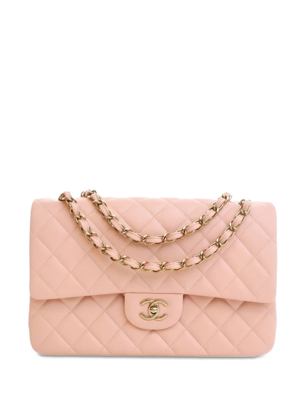 CHANEL Pre-Owned 2021-2024 Jumbo Classic Caviar Double Flap shoulder bag - Pink von CHANEL Pre-Owned