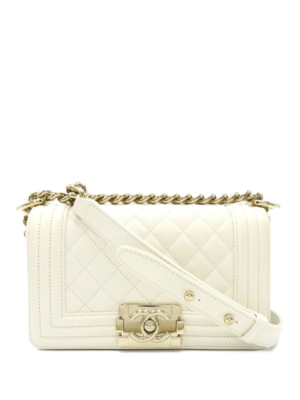 CHANEL Pre-Owned 2021 Boy Chanel shoulder bag - White von CHANEL Pre-Owned