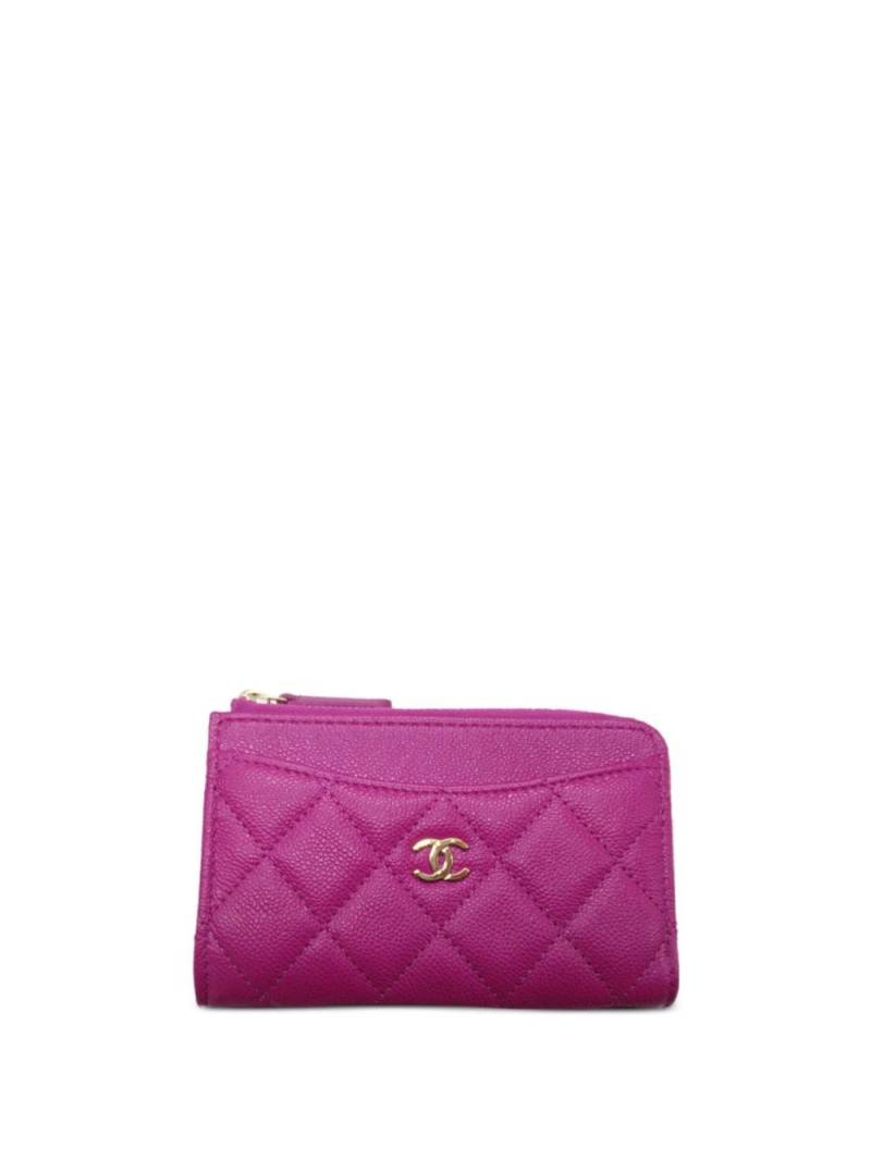 CHANEL Pre-Owned 2021 CC diamond-quilted coin purse - Purple von CHANEL Pre-Owned