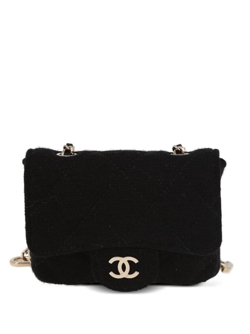 CHANEL Pre-Owned 2021 Pochette tweed belt bag - Black von CHANEL Pre-Owned