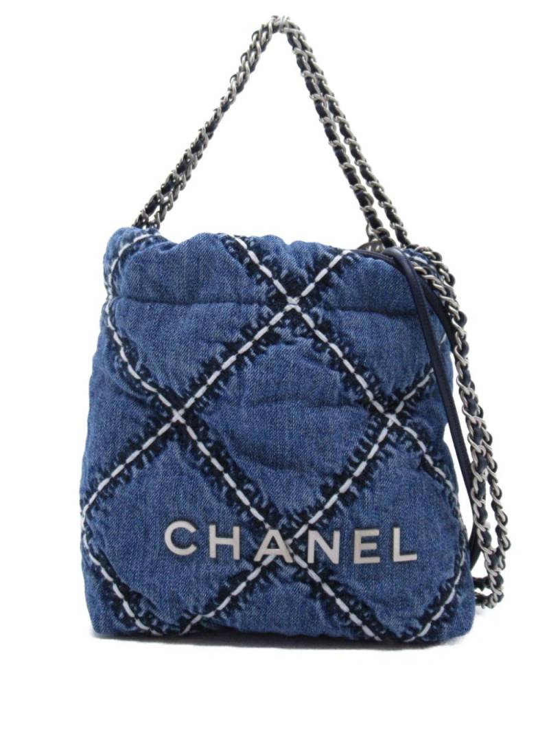 CHANEL Pre-Owned 2021 mini 22 shoulder bag - Blue von CHANEL Pre-Owned