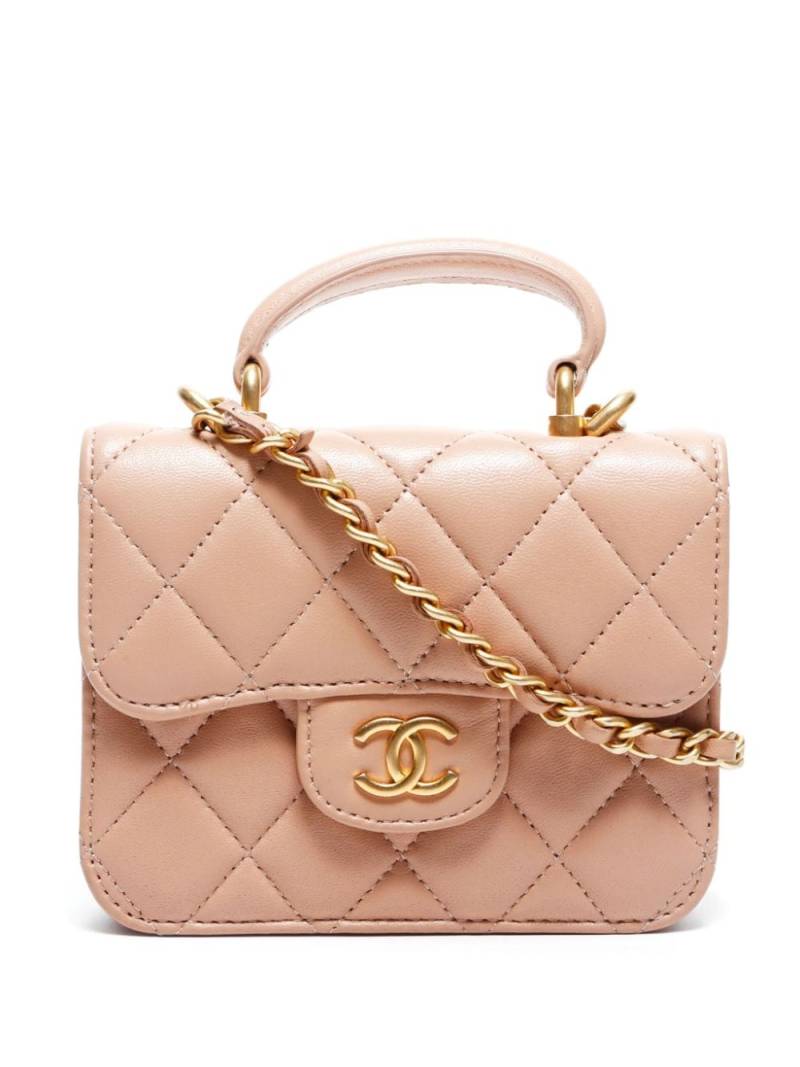 CHANEL Pre-Owned 2021 mini Flap two-way bag - Neutrals von CHANEL Pre-Owned