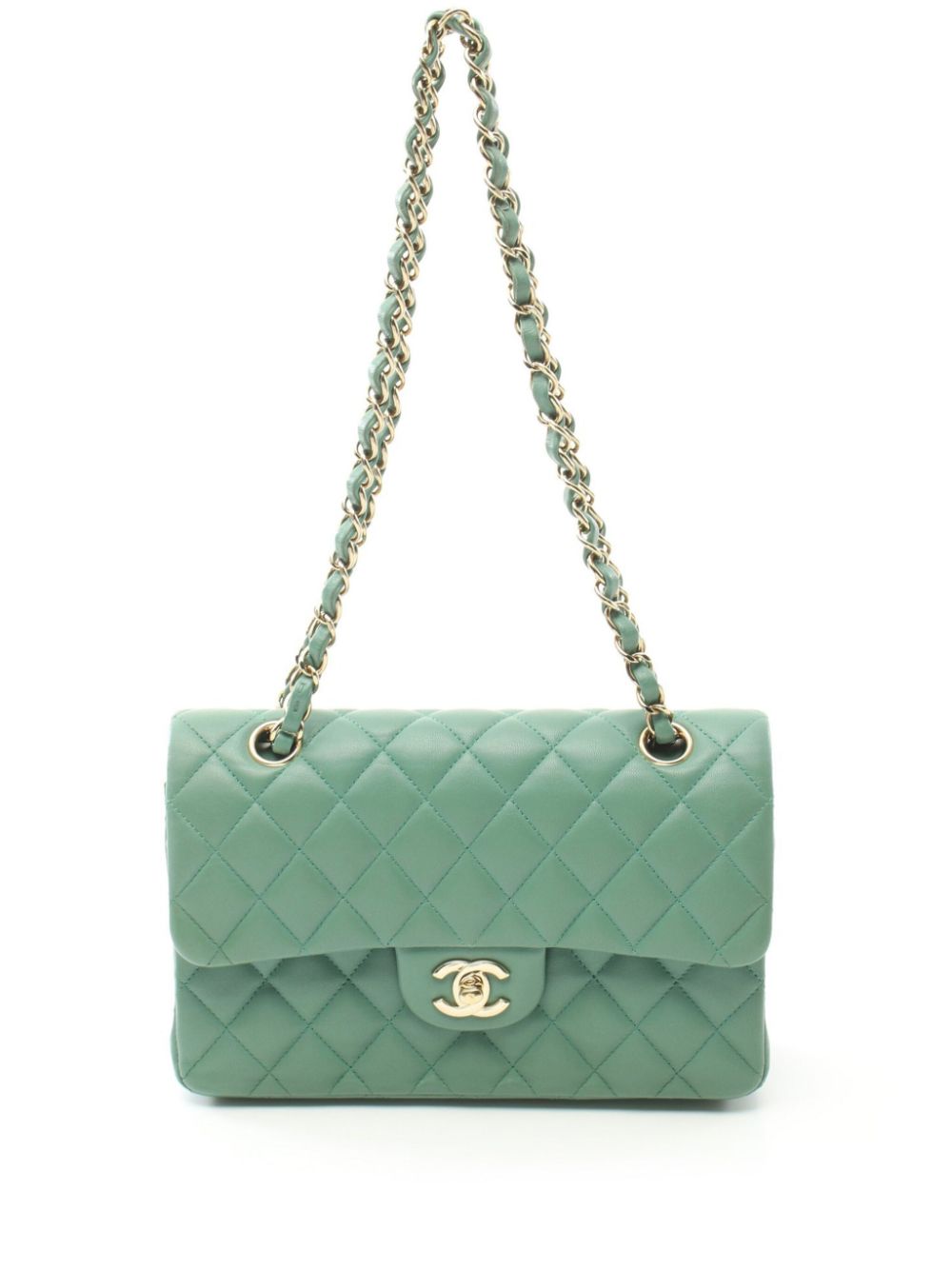 CHANEL Pre-Owned 2021 small Double Flap shoulder bag - Green von CHANEL Pre-Owned