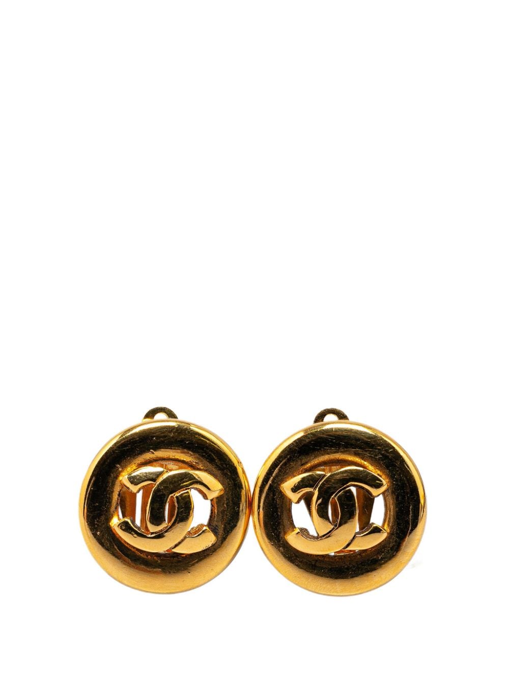 CHANEL Pre-Owned 20th Century Gold Plated CC Clip On costume earrings von CHANEL Pre-Owned