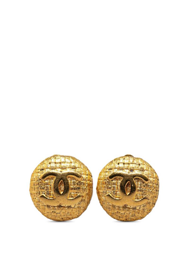 CHANEL Pre-Owned 20th Century Gold Plated CC Clip On costume earrings von CHANEL Pre-Owned