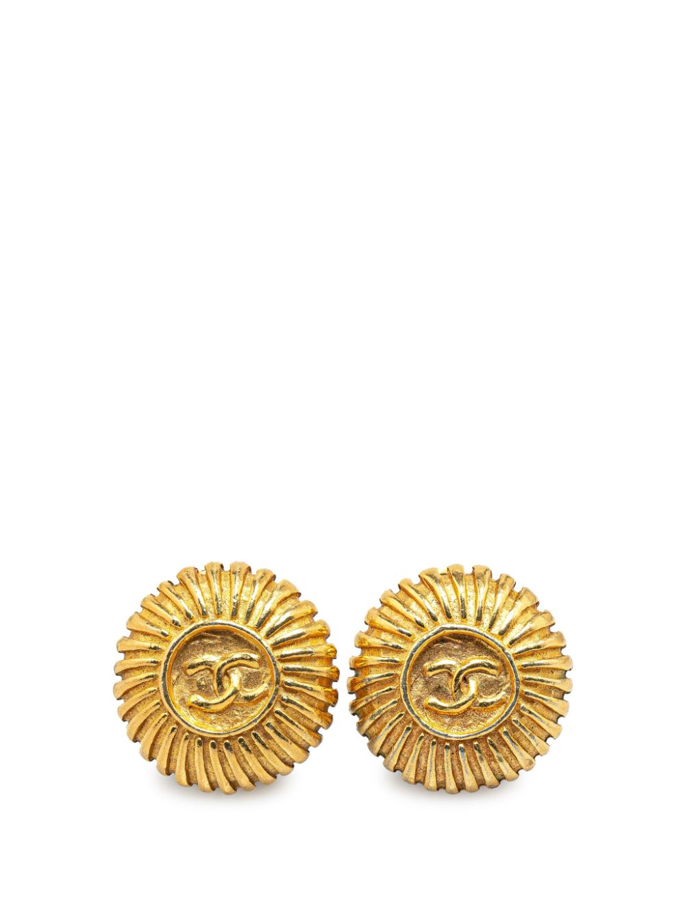 CHANEL Pre-Owned 20th Century Gold Plated CC Clip On costume earrings von CHANEL Pre-Owned