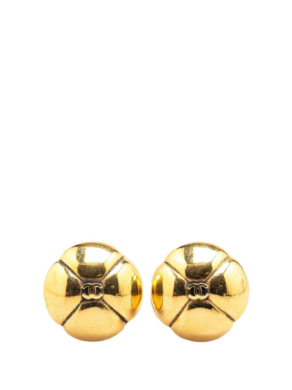 CHANEL Pre-Owned 20th Century Gold Plated CC Clip On costume earrings von CHANEL Pre-Owned