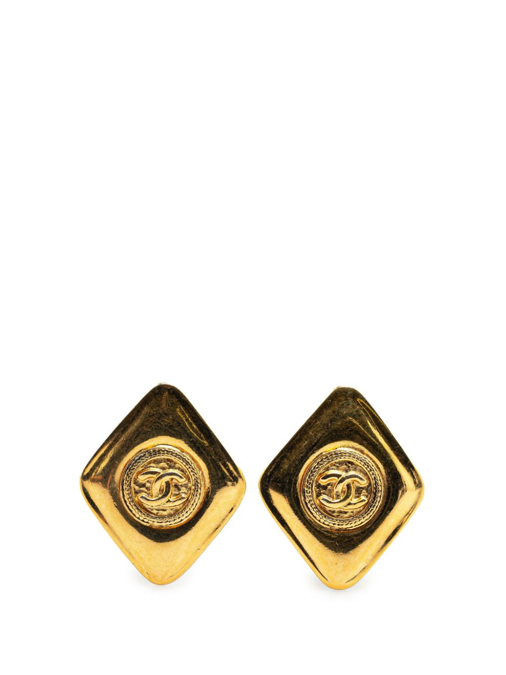 CHANEL Pre-Owned 20th Century Gold Plated CC Clip On costume earrings von CHANEL Pre-Owned