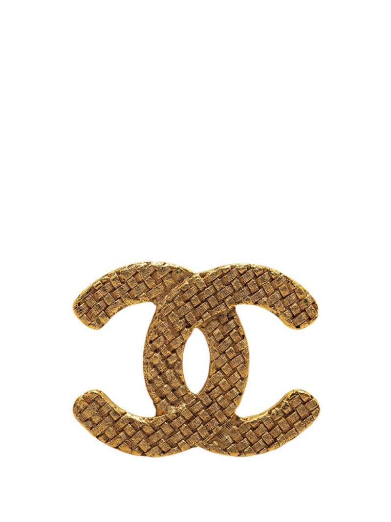 CHANEL Pre-Owned 20th Century Gold Plated CC costume brooch von CHANEL Pre-Owned