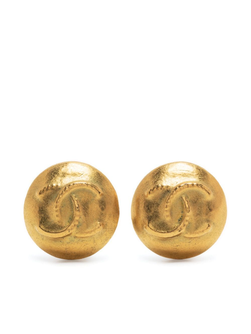 CHANEL Pre-Owned CC button clip-on earrings - Gold von CHANEL Pre-Owned