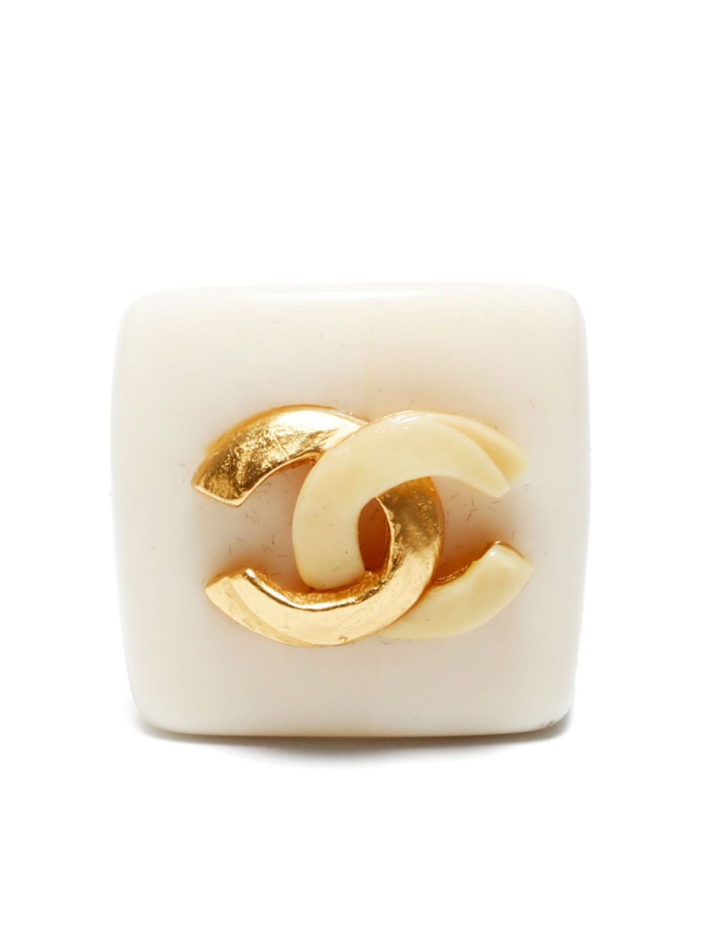 CHANEL Pre-Owned CC ring - White von CHANEL Pre-Owned