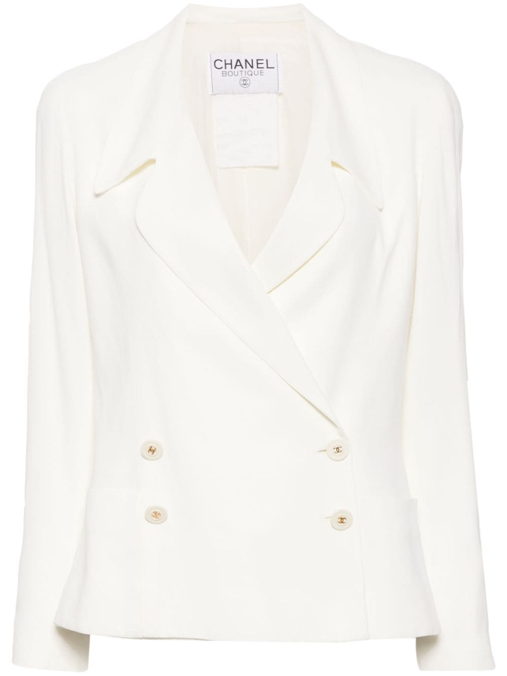 CHANEL Pre-Owned CC silk blazer - White von CHANEL Pre-Owned