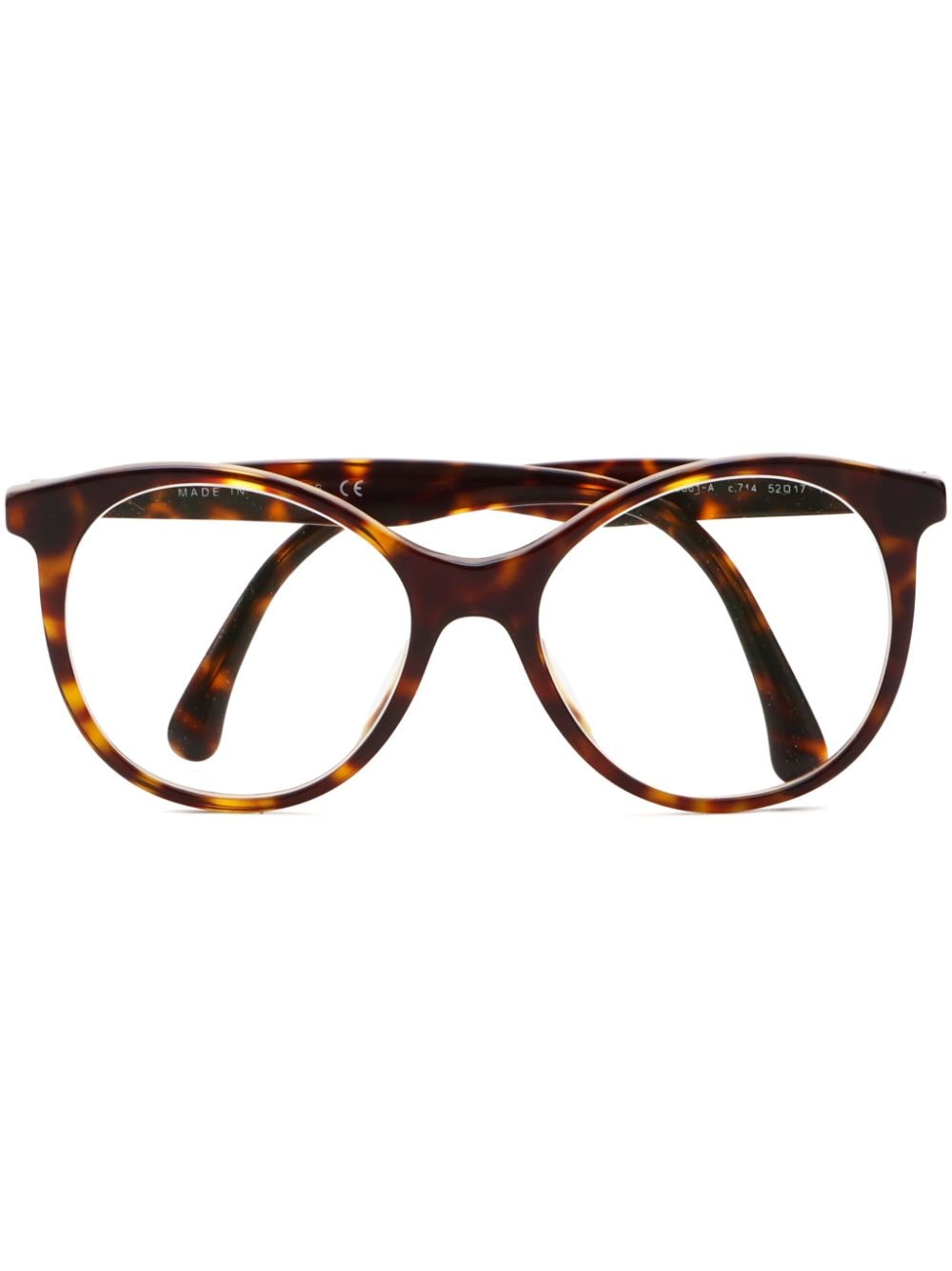 CHANEL Pre-Owned CC tortoiseshell-effect glasses - Brown von CHANEL Pre-Owned